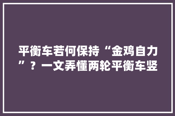 平衡车若何保持“金鸡自力”？一文弄懂两轮平衡车竖立的控制事理_小车_木棒 智能写作