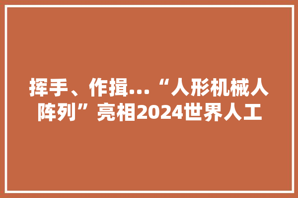 挥手、作揖...“人形机械人阵列”亮相2024世界人工智能大年夜会_人工智能_机械人 云服务