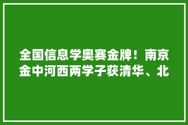 全国信息学奥赛金牌！南京金中河西两学子获清华、北大年夜保送资格_河西_信息学