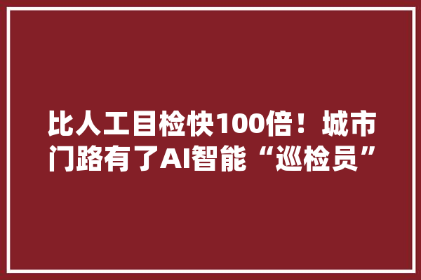 比人工目检快100倍！城市门路有了AI智能“巡检员”_视觉_人员