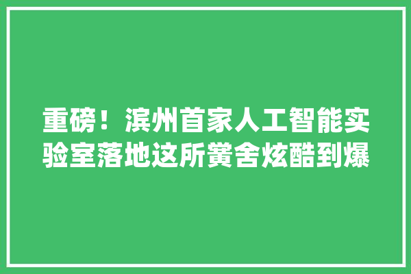 重磅！滨州首家人工智能实验室落地这所黉舍炫酷到爆炸……_人工智能_模块 智能问答