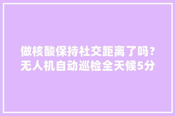 做核酸保持社交距离了吗？无人机自动巡检全天候5分钟出勤覆盖上海这个区域_无人机_机库 AI简讯