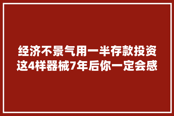 经济不景气用一半存款投资这4样器械7年后你一定会感谢自己！_本身的_孩子 计算机