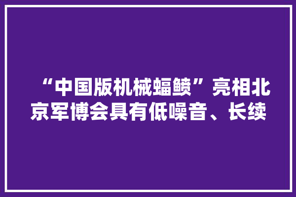 “中国版机械蝠鲼”亮相北京军博会具有低噪音、长续航、速度快等特点_活力_水下
