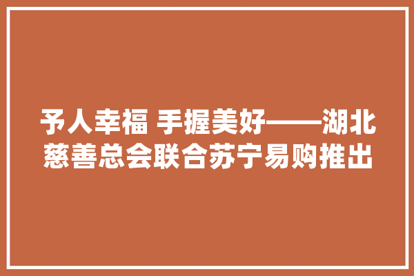 予人幸福 手握美好——湖北慈善总会联合苏宁易购推出“公益宝”积分兑换商城_公益_村 智能问答