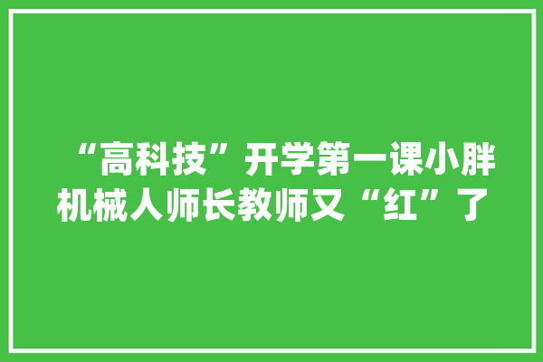 “高科技”开学第一课小胖机械人师长教师又“红”了_人工智能_机械人 绘影字幕