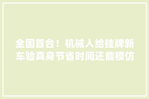 全国首台！机械人给挂牌新车验真身节省时间还能模仿人的动作_机械人_济南市