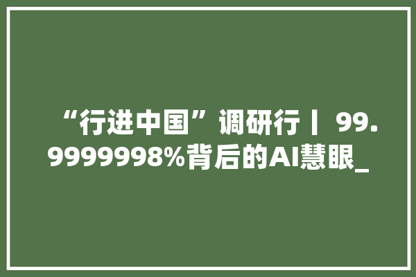 “行进中国”调研行丨 99.9999998%背后的AI慧眼_江苏_新能源