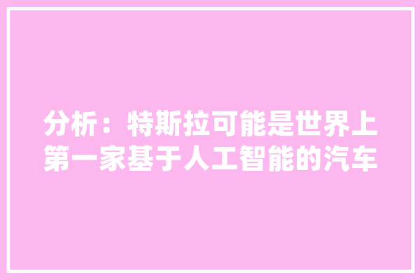 分析：特斯拉可能是世界上第一家基于人工智能的汽车公司_特斯拉_人工智能