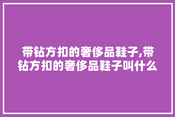 带钻方扣的奢侈品鞋子,带钻方扣的奢侈品鞋子叫什么 AI快讯