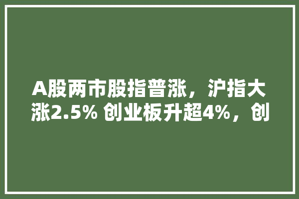 A股两市股指普涨，沪指大涨2.5% 创业板升超4%，创业板为什么比上证强,人工智能功课心得体会 AI快讯