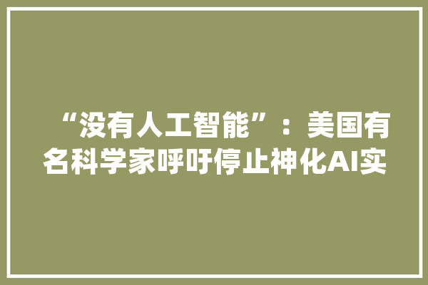 “没有人工智能”：美国有名科学家呼吁停止神化AI实现数据肃静_人工智能_模子 文字写作