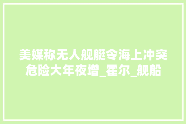 美媒称无人舰艇令海上冲突危险大年夜增_霍尔_舰船