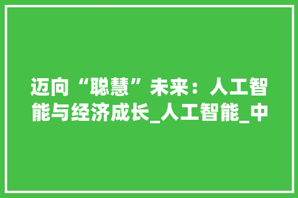 迈向“聪慧”未来：人工智能与经济成长_人工智能_中国 科技快讯