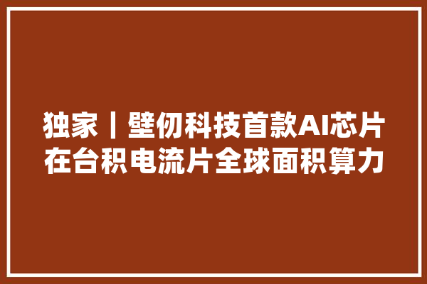独家｜壁仞科技首款AI芯片在台积电流片全球面积算力最大年夜_芯片_智能