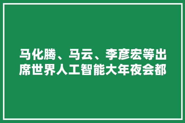 马化腾、马云、李彦宏等出席世界人工智能大年夜会都说了些啥？_人工智能_技巧