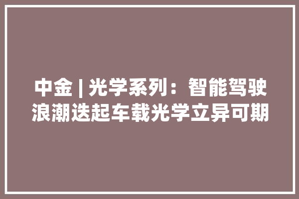 中金 | 光学系列：智能驾驶浪潮迭起车载光学立异可期_光学_激光器