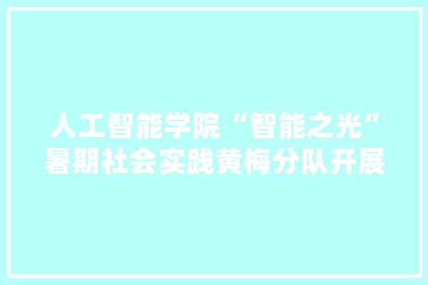 人工智能学院“智能之光”暑期社会实践黄梅分队开展培训会_社会实践_图为