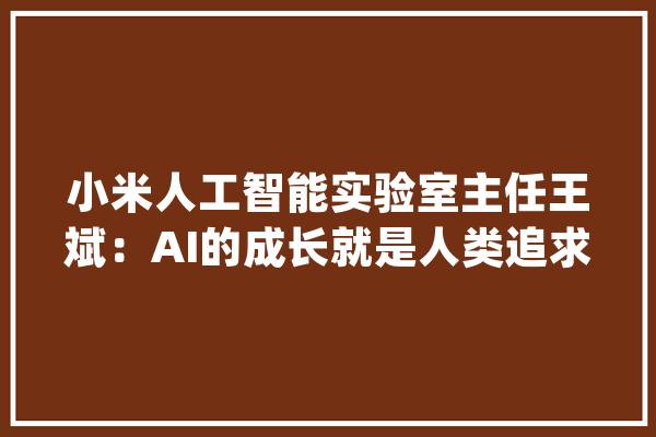 小米人工智能实验室主任王斌：AI的成长就是人类追求躺平之路_模子_本身的 文字写作