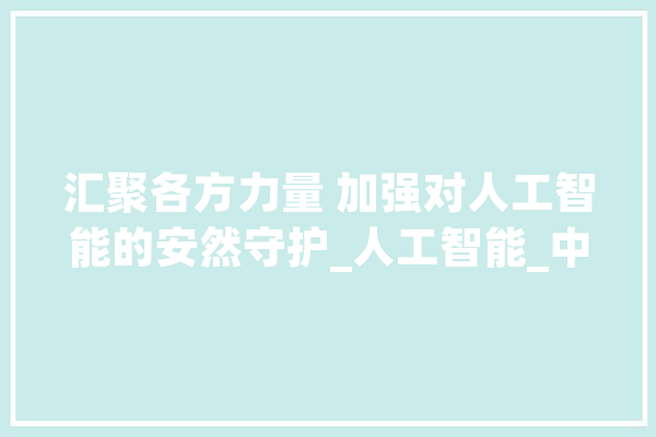 汇聚各方力量 加强对人工智能的安然守护_人工智能_中国 云服务