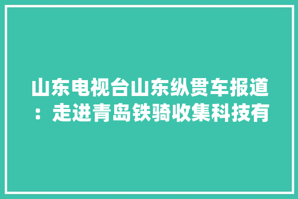 山东电视台山东纵贯车报道：走进青岛铁骑收集科技有限公司_电池_电动车 智能问答