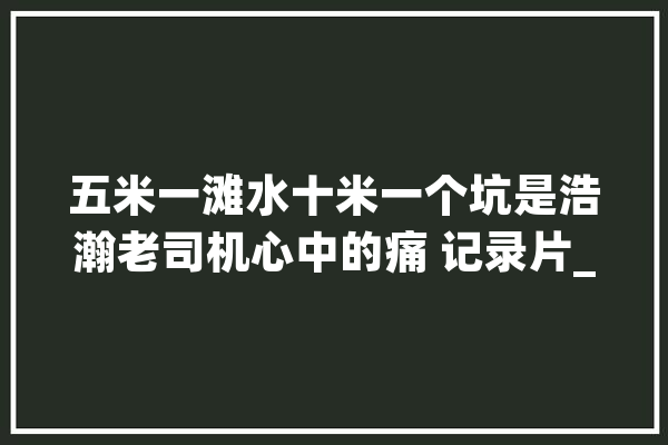五米一滩水十米一个坑是浩瀚老司机心中的痛 记录片_奥德_几内亚