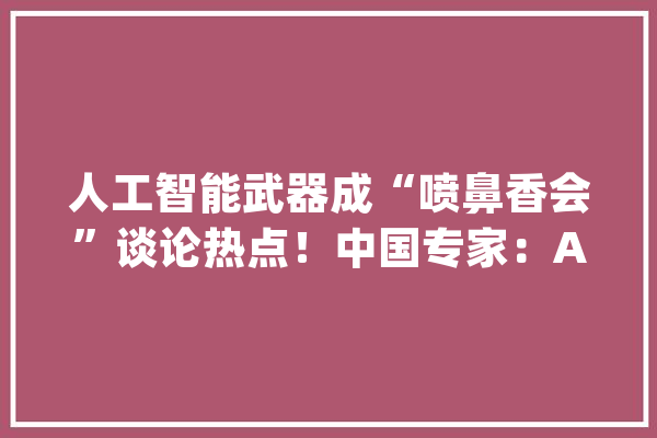 人工智能武器成“喷鼻香会”谈论热点！中国专家：AI在现代沙场上运用越来越多态势弗成逆转_中国_作战 智能问答