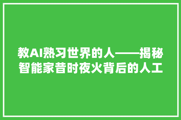 教AI熟习世界的人——揭秘智能家昔时夜火背后的人工智能演习师_人工智能_数据 科技快讯