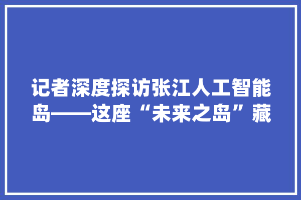 记者深度探访张江人工智能岛——这座“未来之岛”藏着AI前沿科技_人工智能_智能 绘影字幕