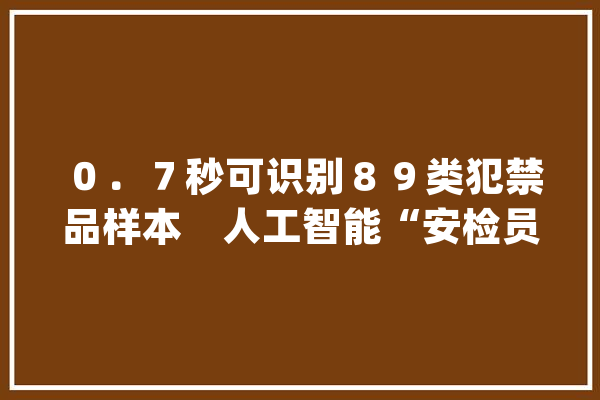 ０．７秒可识别８９类犯禁品样本　人工智能“安检员”正式亮相_安检_人工智能
