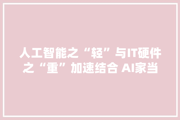 人工智能之“轻”与IT硬件之“重”加速结合 AI家当链深企显露“硬功夫”_人工智能_深圳 云服务