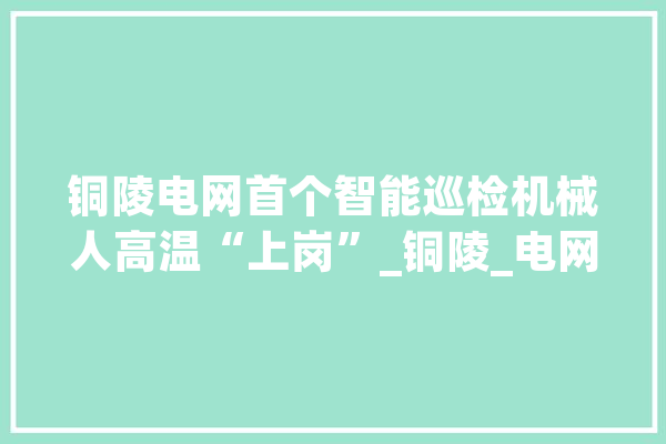 铜陵电网首个智能巡检机械人高温“上岗”_铜陵_电网