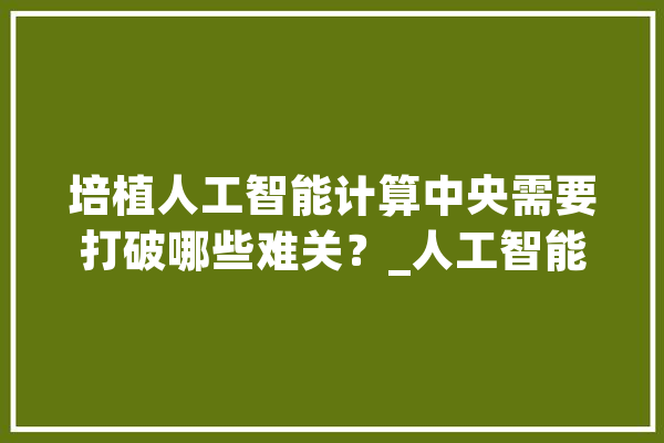 培植人工智能计算中央需要打破哪些难关？_人工智能_中心 智能助手