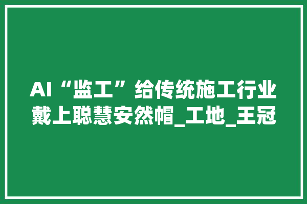 AI“监工”给传统施工行业戴上聪慧安然帽_工地_王冠