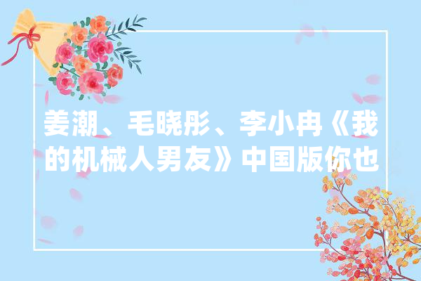 姜潮、毛晓彤、李小冉《我的机械人男友》中国版你也是人类吗？_人工智能_机械人