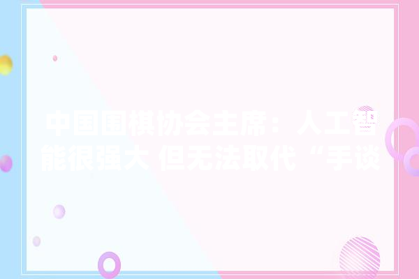 中国围棋协会主席：人工智能很强大 但无法取代“手谈”_围棋_棋手 云服务
