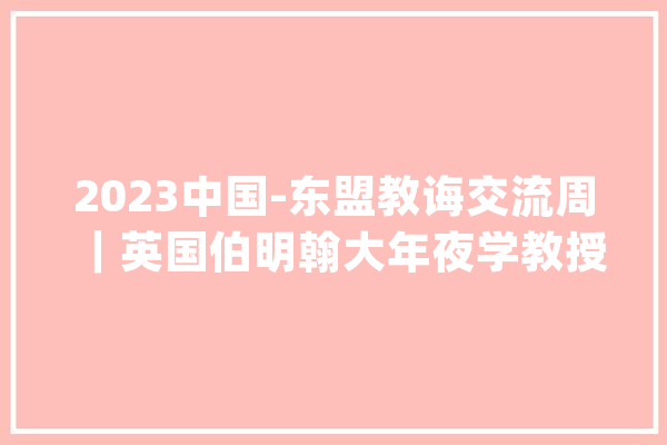 2023中国-东盟教诲交流周｜英国伯明翰大年夜学教授Ufuk Gunes Bebek：人工智能是对象而非替代_人工智能_技巧 智能写作