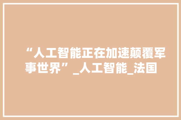 “人工智能正在加速颠覆军事世界”_人工智能_法国