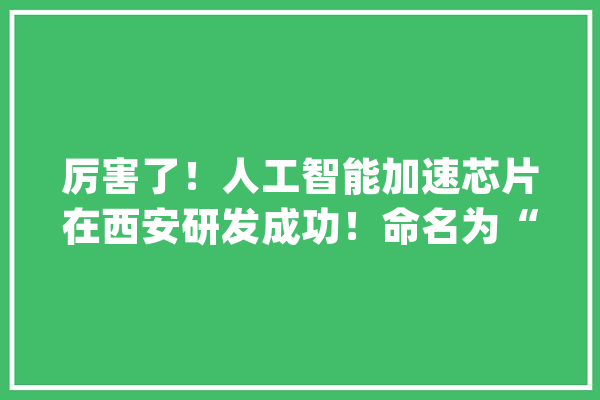 厉害了！人工智能加速芯片在西安研发成功！命名为“启明910”_启明_芯片 智能问答