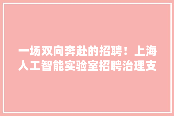 一场双向奔赴的招聘！上海人工智能实验室招聘治理支撑类岗_负责_经验
