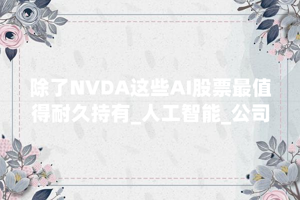 除了NVDA这些AI股票最值得耐久持有_人工智能_公司 AI简讯