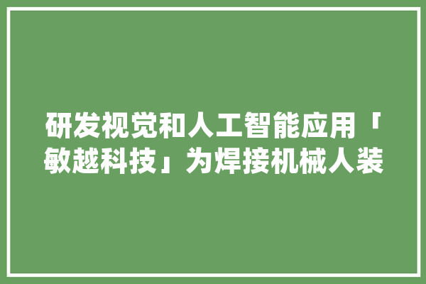 研发视觉和人工智能应用「敏越科技」为焊接机械人装上“眼睛和大年夜脑”_机械人_视觉