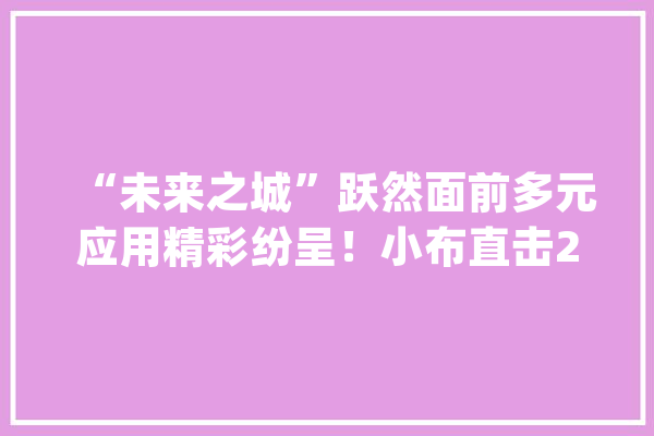 “未来之城”跃然面前多元应用精彩纷呈！小布直击2024世界人工智能大年夜会现场_互动_不雅观 智能问答