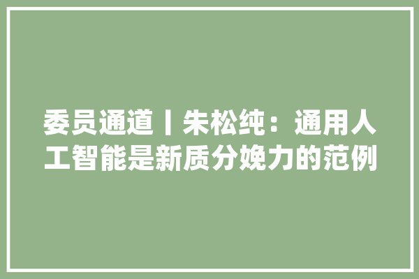 委员通道丨朱松纯：通用人工智能是新质分娩力的范例代表_人工智能_这一 智能助手