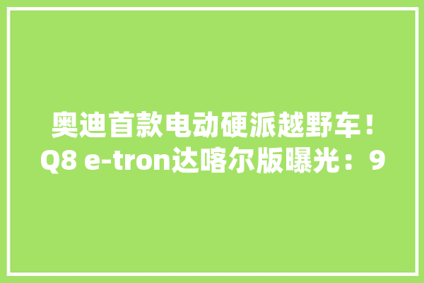 奥迪首款电动硬派越野车！Q8 e-tron达喀尔版曝光：94万元_奥迪_万元