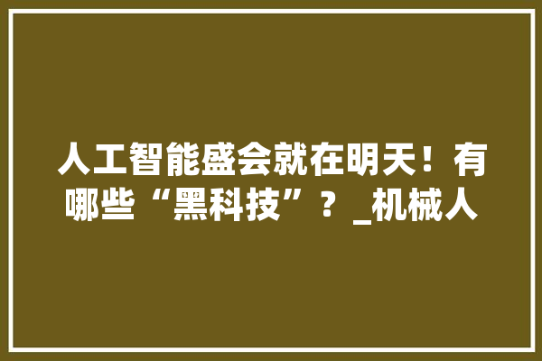人工智能盛会就在明天!有哪些“黑科技”?_机械人_人形 科技快讯 人工智能盛会就在明天!有哪些“黑科技”?_机械人_人形 科技快讯