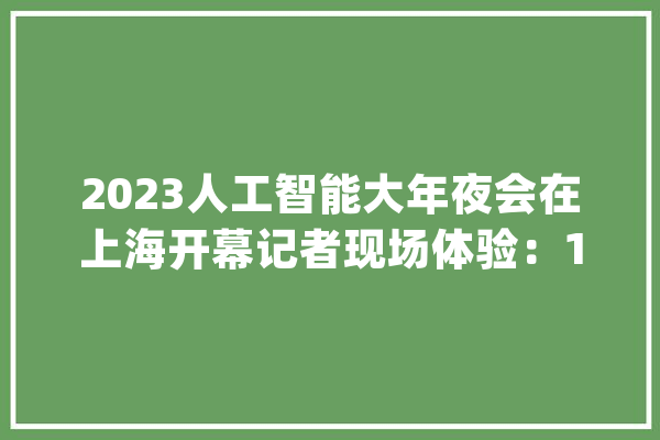 2023人工智能大年夜会在上海开幕记者现场体验：1分钟创作“塞尚风格专属名画”_机械人_无人机