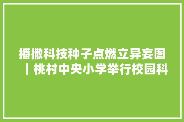 播撒科技种子点燃立异妄图｜桃村中央小学举行校园科技节_机械人_同窗们 文字写作