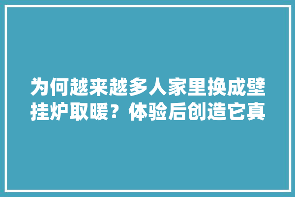 为何越来越多人家里换成壁挂炉取暖？体验后创造它真的很爽_壁挂炉_温度