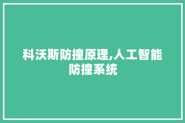 科沃斯防撞原理,人工智能防撞系统 云服务